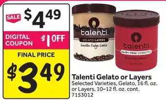 Stop&Shop Talenti Gelato or Layers offer