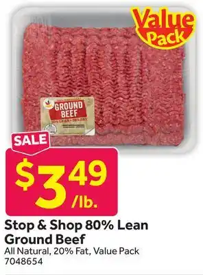 Stop&Shop Stop & Shop 80% Lean Ground Beef offer