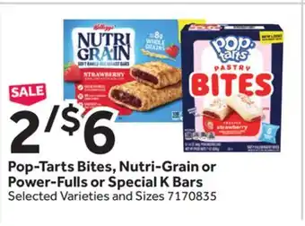 Stop&Shop Pop-Tarts Bites, Nutri-Grain or Power-Fulls or Special K Bars offer