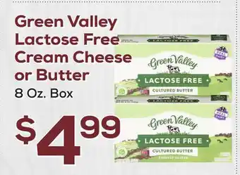 DeCicco & Sons Green Valley Lactose Free Cream Cheese or Butter offer