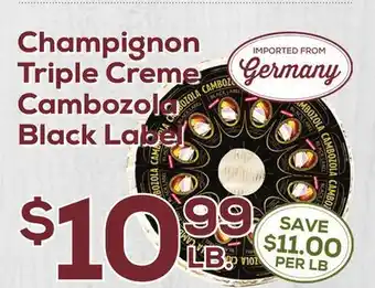 DeCicco & Sons Champignon Triple Creme Cambozola Black Label offer