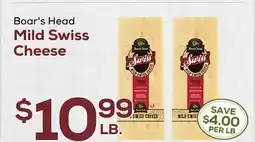 DeCicco & Sons Boar's Head Mild Swiss Cheese offer