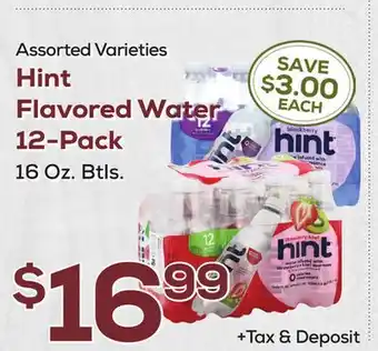 DeCicco & Sons Hint Flavored Water 12-Pack offer