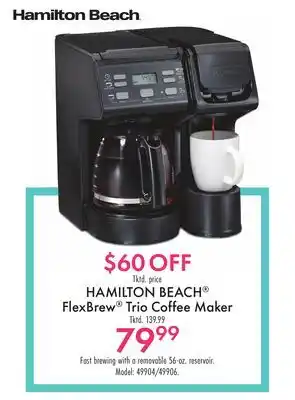 Boscov's HAMILTON BEACH FlexBrew Trio Coffee Maker offer