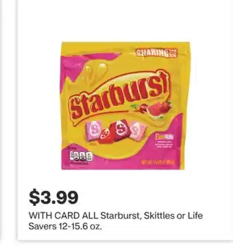 CVS ALL Starburst, Skittles or Life Savers 12-15.6 oz offer