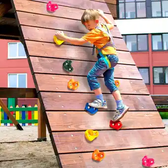 Walmart VEVOR 72 Rock Climbing Holds Set - Indoor/Outdoor Climbing Wall Grips for Kids and Adults offer