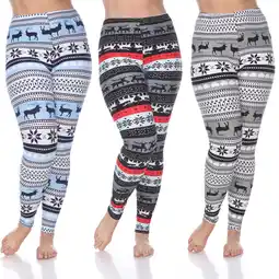 Walmart White Mark Women's Pack of 3 Plus Size Casual Leggings offer