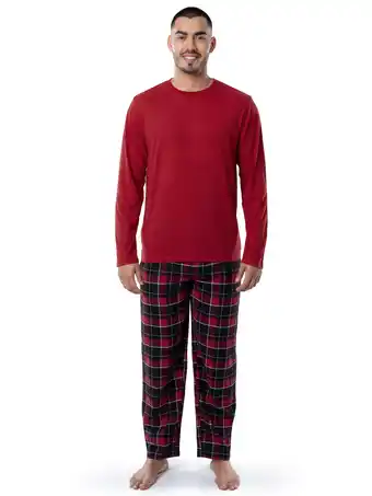 Walmart Fruit Of The Loom Men's Jersey Knit Top and Flannel Pajama Pants Set, 2-Piece, Sizes S-5XL offer