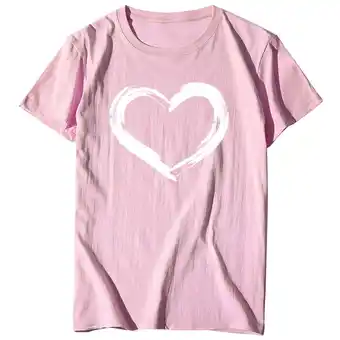 Walmart Patlollav Womens Plus Size Clearance Women Tops Loose Tie Print Crew Neck Short Sleeve Blouse offer