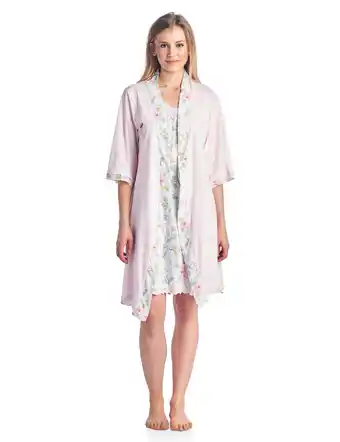 Walmart Casual Nights Women's Sleepwear 2 Piece Nightgown and Robe Set offer