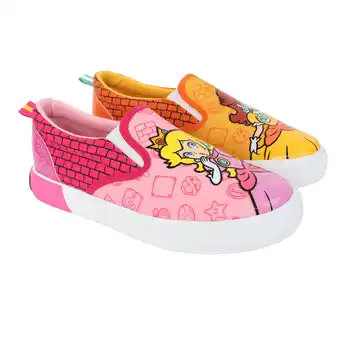 Walmart Nintendo Mario Girls Princess Peach & Daisy Slip-On Sneakers offer