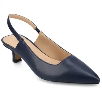 Walmart Journee Womens Paulina Kitten Heel Sling Back Pointed Toe Pumps, Widths Available offer