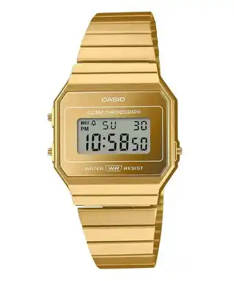 Walmart Casio by Casio Unisex 21mm Vintage Digital Stainless Steel Quartz Wristwatch, Gold, A700WEVG-9A offer