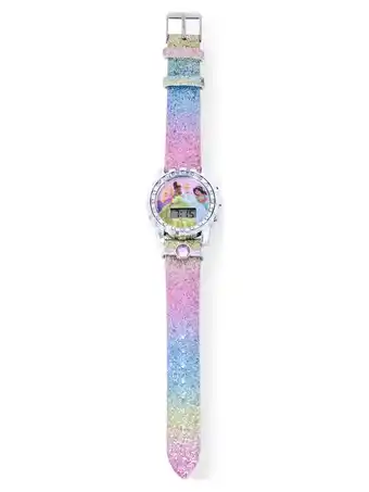 Walmart Disney Princess Flashing Unisex Child LCD Watch with Pink Stone (PN4432WM) offer