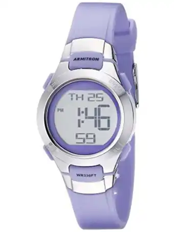 Walmart Sport Women's 45/7012PRSV Purple and Silver-Tone Digital Watch offer