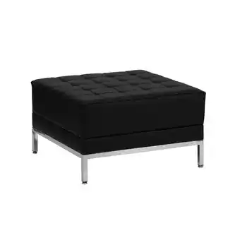 Walmart Flash Furniture HERCULES Imagination Series Black LeatherSoft Ottoman offer