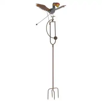 Walmart Continental Art Center Rustic Kinetic Metal Single Pelican Rocker Stake - Brown offer