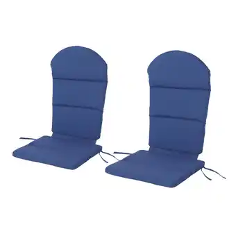 Walmart GDF Studio Cartagena Outdoor Water Resistant Fabric Adirondack Chair Cushions, Set of 2, Navy Blue offer