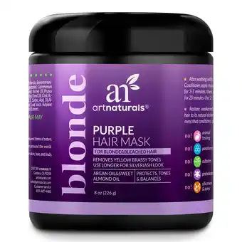 Walmart ArtNaturals Blonde Color Protection & Shine Enhancing Hair Mask with Almond & Aloe, 8 oz, 1 Piece offer