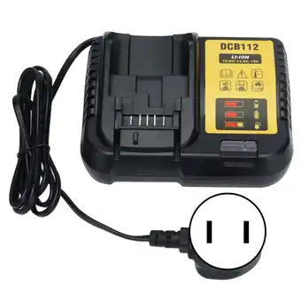 Walmart High-Efficiency Quick Lithium Ion Battery Charger for 12V-20V Max, DCB112US Plug, 110-220V (2 Pin) offer