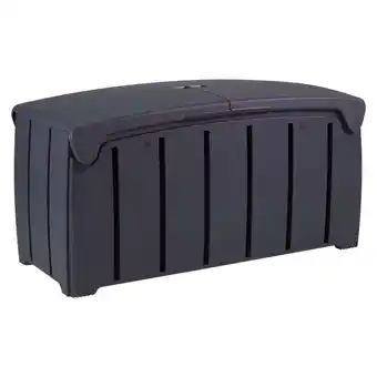 Walmart Strata Products Outdoor 85 Gal Patio Storage Deck Box w/Dual Door Lid,Black offer