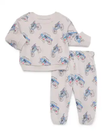 Walmart Garanimals Baby Boys’ Fleece Sweatshirt and Jogger Pants Outfit Set, 2-Piece, Sizes 0m-24m offer