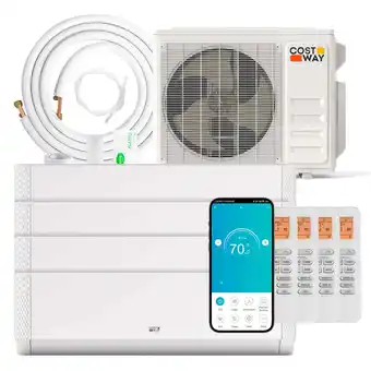 Walmart Costway 36K BTU 4 Zone 12K BTU 21.5 SEER2 Mini Split Air Conditioner Work with Alexa offer
