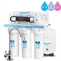Walmart Geekpure 6-Stage Reverse Osmosis Water Filter System With Ultraviolet Sterilizer Filter-75GPD offer