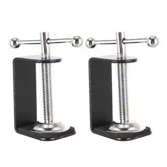 Walmart 2 Pcs C-shape Cantilever Clip Clamps for Woodworking Double Monitor Arm Vice Grips Office Black offer