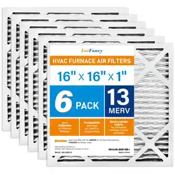 Walmart LotFancy 14x20x1 Air Filters, MERV 13 Pleated HVAC AC Furnace Air Filters, 6 Pack offer