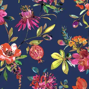 Walmart Holden Melgrano Floral Navy Blue Unpasted Wallpaper 396in x 20.8in offer