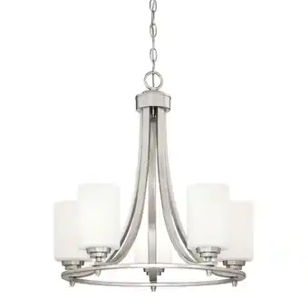 Walmart Millennium Lighting Bristo Metal 5 Light Chandelier Ceiling Light Satin Nickel 5 Satin Nickel offer