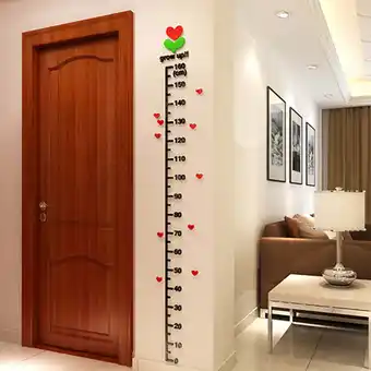 Walmart Kiplyki Wholesale Kid Room Deco Height Ruler Measure Chart DIY 3D Acrylic Crystal Wall Stickers offer