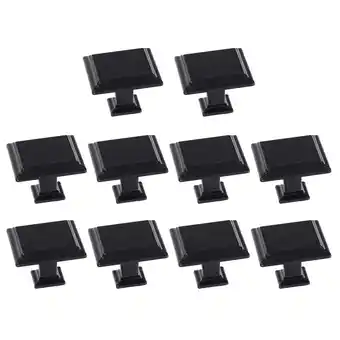 Walmart 10pcs Square Knob Cupboard Wardrobe Door Knobs Black Drawer Pull Handles offer