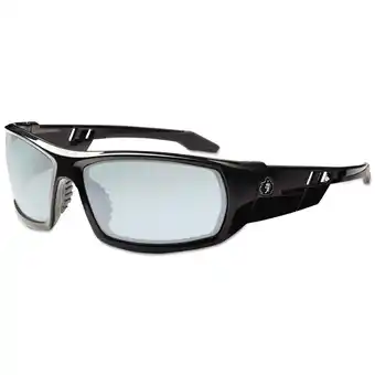 Walmart Ergodyne Skullerz Odin Safety Glasses- Black Frame, Indoor/Outdoor Lens offer