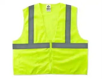 Walmart Ergodyne GloWear High Visibility Lime Reflective Safety Vest with Zipper Closure, Large/X-Large offer