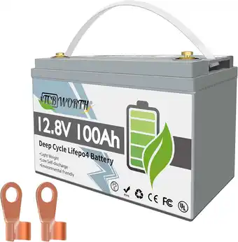 Walmart LiFePO4 Battery 12V 100Ah,TCBWORTH Group 31 Lithium Battery for RV,Solar,Marine,Trolling Motor,Boat offer