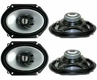 Walmart 4 X Kenwood Car KFCC6866S 6x8 500 Watt 2-Way Coaxial Speakers Car Audio offer