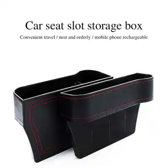Walmart 100Fens Car Seat Pockets Leather Car Console Side Organizer Seat Gap-Filler Catch Caddy offer