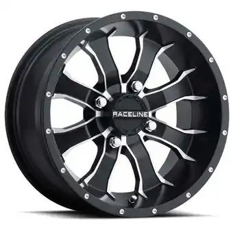 Walmart 15x7 Raceline A77 Mamba UTV Satin Black with Machined Spokes Wheel 4x156 (5mm) offer