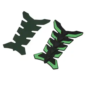 Walmart Unique Bargains Green Black Motorcycle 3D Rubber Oil Gas Fuel Tank Pad Protector Sticker Decal offer