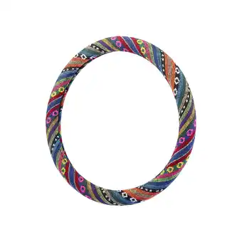 Walmart 36cm Ethnic Style Linen Car Steering Wheel Cover Multicolor Printing Pattern offer