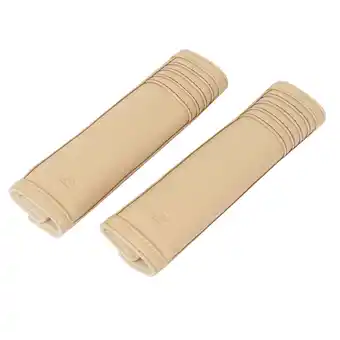 Walmart Unique Bargains 2 Pcs Beige Faux Leather Belt Cover Shoulder Pads for Vehicles Car offer