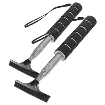 Walmart 2 Pcs Retractable Car Rear View Wiper Side Mirror Squeegee Black offer