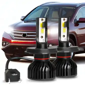 Walmart For Honda CRV CR-V 2007-2014 LED Headlight Bulb High/Low Beam Bulbs 6000K White Combo offer