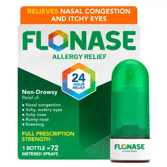 Walmart Flonase Nasal Spray 24 Hour Non-Drowsy Allergy Relief Medicine, 72 Sprays offer