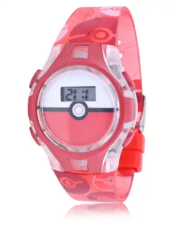Walmart Pokmon Poke Ball Unisex Childrens LCD Watch with Flashing Strap and Dial (POK4256WM) offer