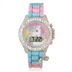 Walmart Wonder Nation Unisex Child LCD Watch with Stone Bezel and Unicorn Design (WN4031WM) offer