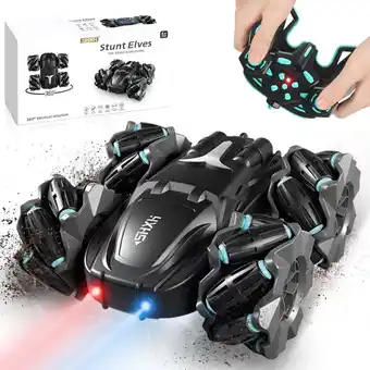 Walmart HDJ 360 Rotating Remote Control Car with Headlight,4WD 2.4Ghz RC Car for Boys and Girls,Black offer