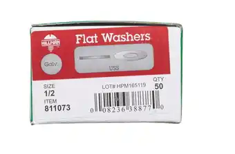 Walmart Hillman 56356 0.5 in. Galvanized Steel USS Flat Washer, Pack of 50 offer